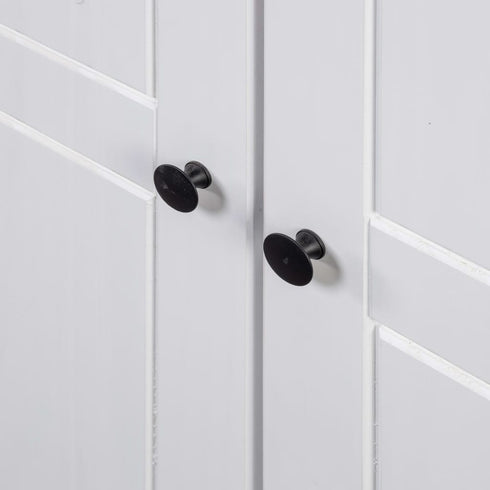 Maison Madeleine -  3Door Wardrobe White 118x50x171.5 cm Pine Panama Range